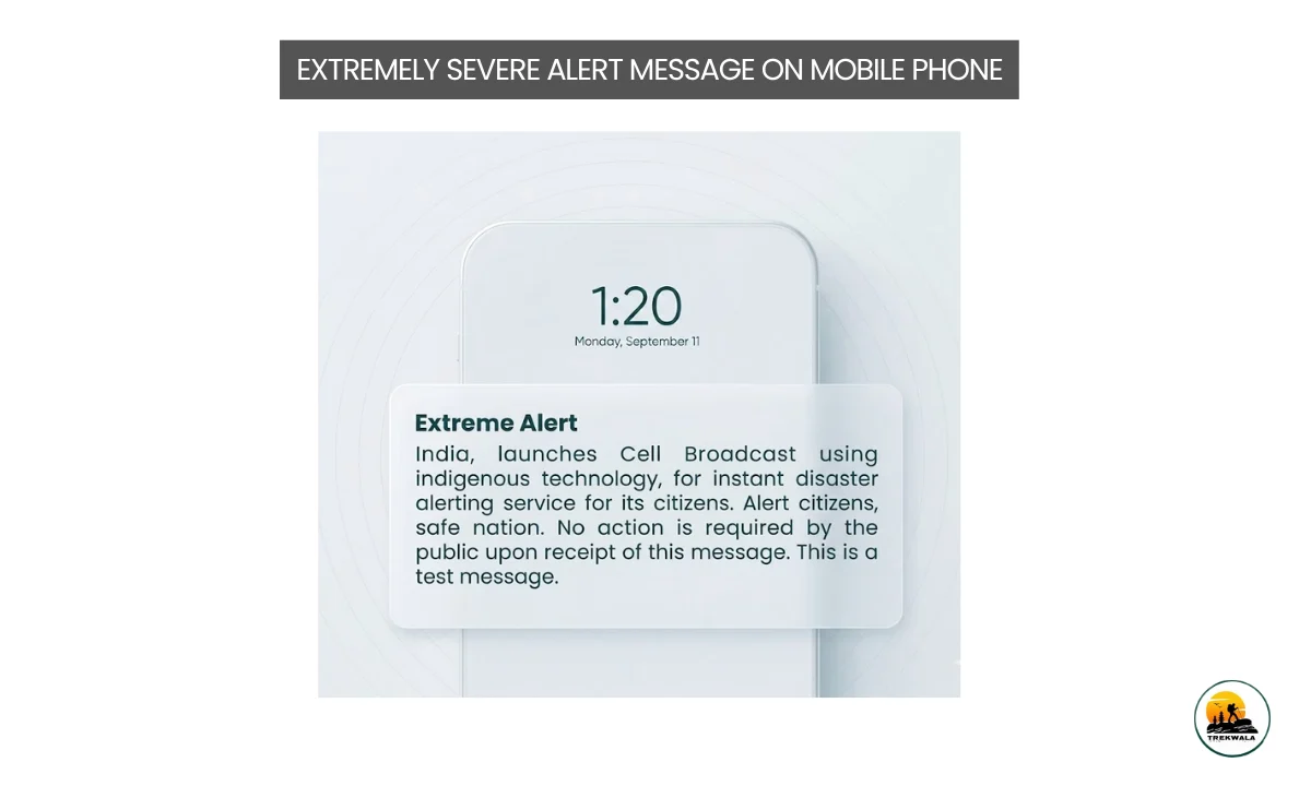 Extremely Severe Alert Message on Mobile Phone