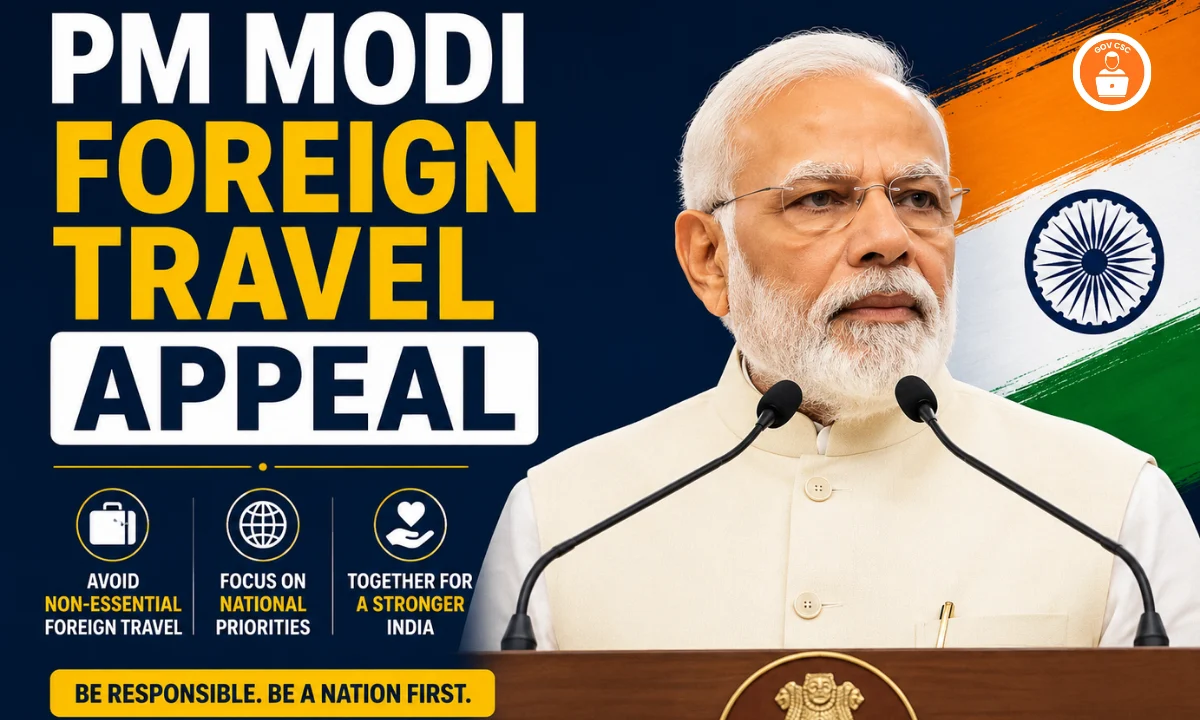 PM Modi Foreign Travel Appeal 2026: Why Indians Are Being Asked To Avoid Overseas Trips For A Year